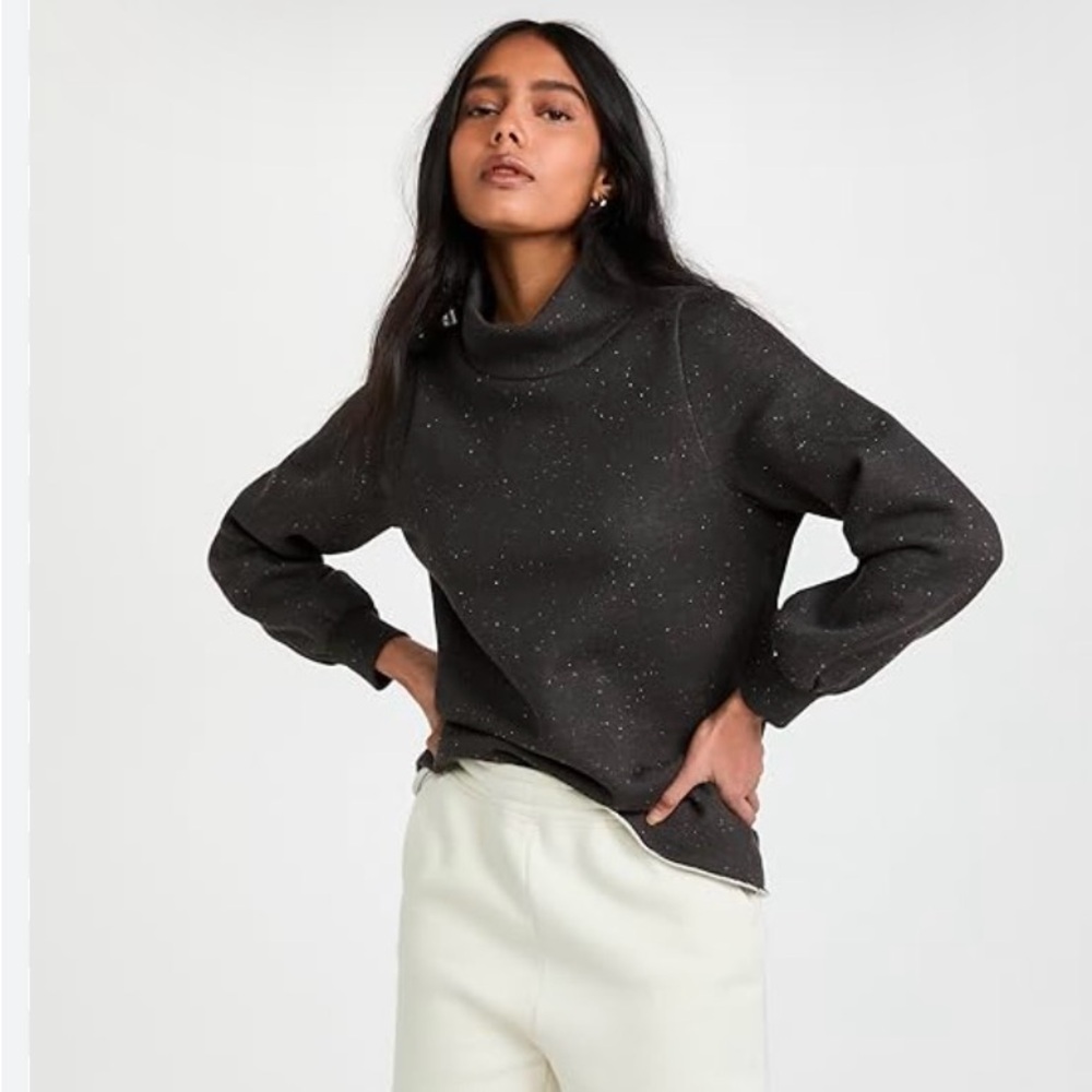 Comfort-Blend High Neck Sweater - Charcoal
